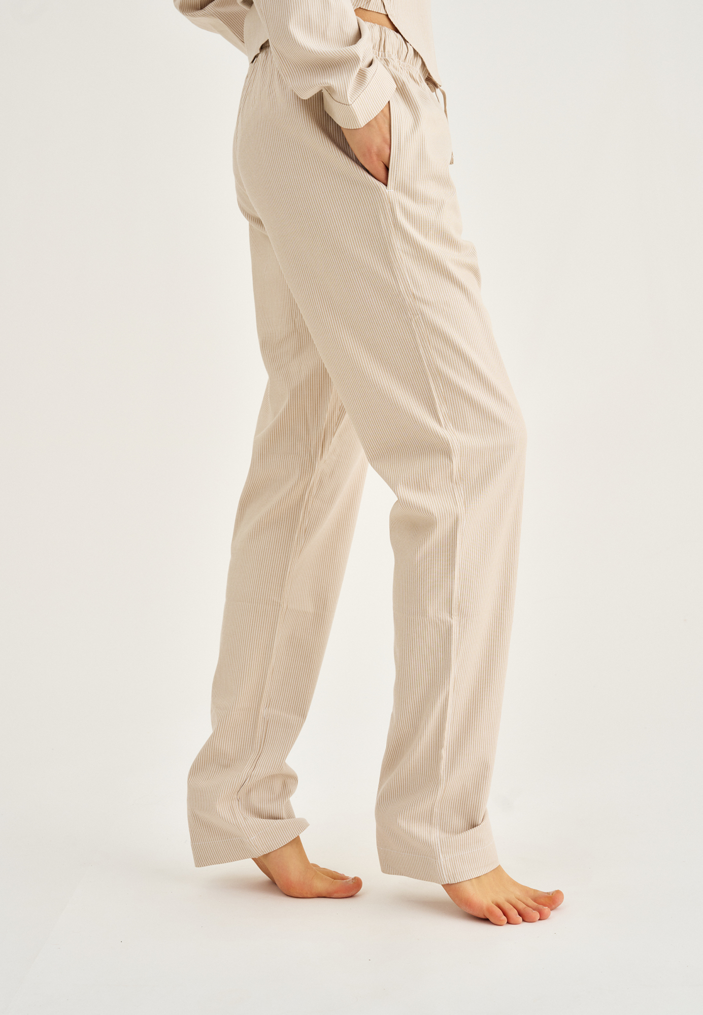 Pyjamasbukser, Bambusviskose, Sand