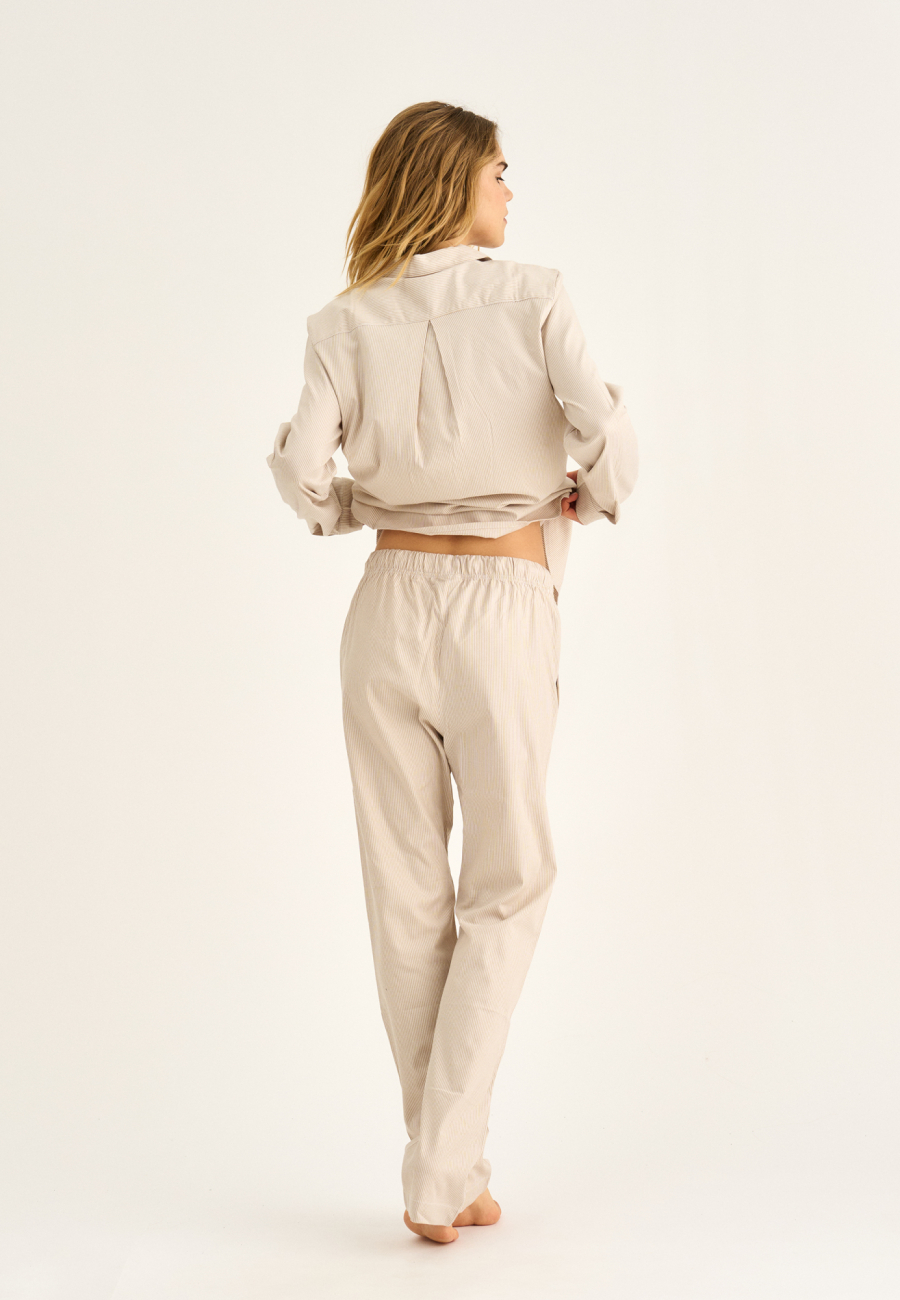 Pyjamasbukser, Bambusviskose, Sand