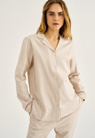 Pyjamasskjorte | Bambusviskose | Sand -JBS of Denmark Women