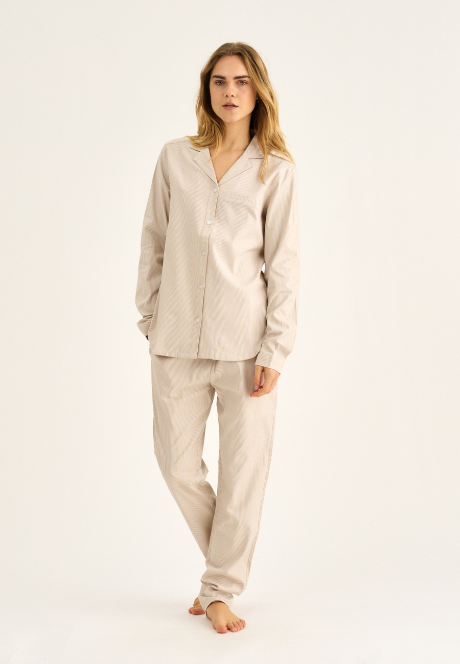 Pyjamasskjorte | Bambusviskose | Sand -JBS of Denmark Women