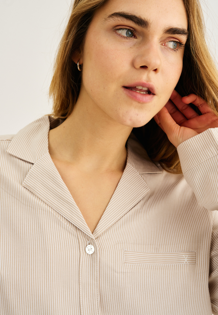 Pyjamasskjorte | Bambusviskose | Sand -JBS of Denmark Women