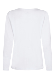 Langærmet t-shirt | Bambusviskose | Hvid -JBS of Denmark Women