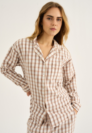 Pyjamasskjorte | 100% økologisk bomuld | Rosa ternet -JBS of Denmark Women Pyjamasskjorte | 100% økologisk bomuld | Rosa ternet -JBS of Denmark Women