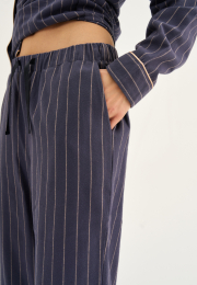 Pyjamasbukser | 100% økologisk bomuld | Navy stribet -JBS of Denmark Women