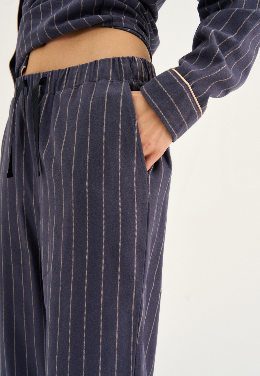 Pyjamasbukser | 100% økologisk bomuld | Navy stribet -JBS of Denmark Women