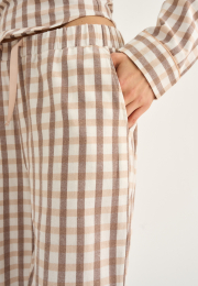 Pyjamasbukser | 100% økologisk bomuld | Rosa ternet -JBS of Denmark Women