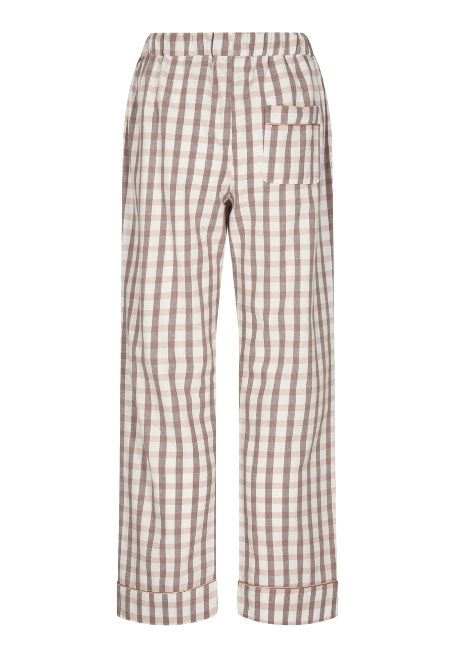 Pyjamasbukser, 100% økologisk bomuld, Rosa ternet