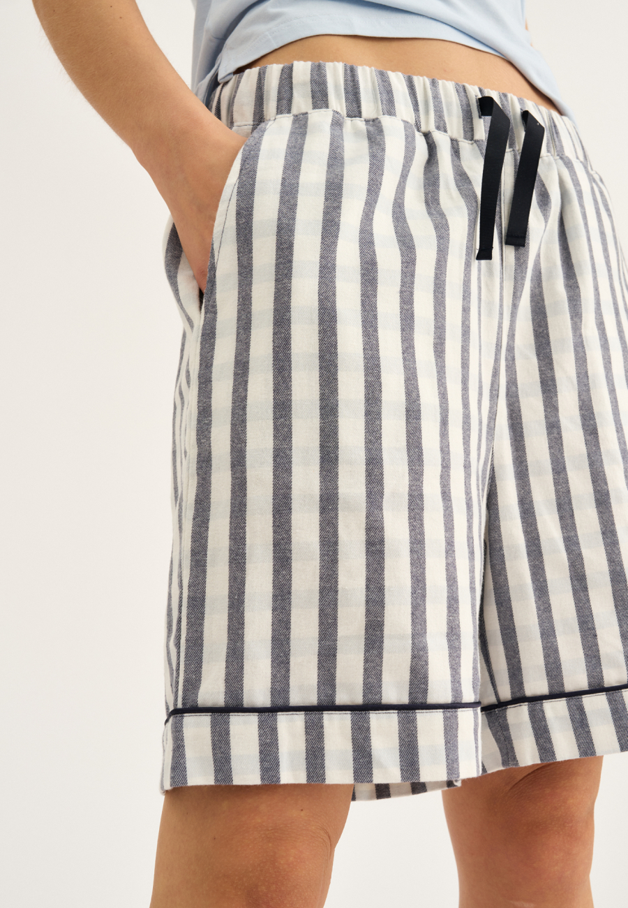 Pyjamasshorts | 100% økologisk bomuld | Navy stribet -JBS of Denmark Women