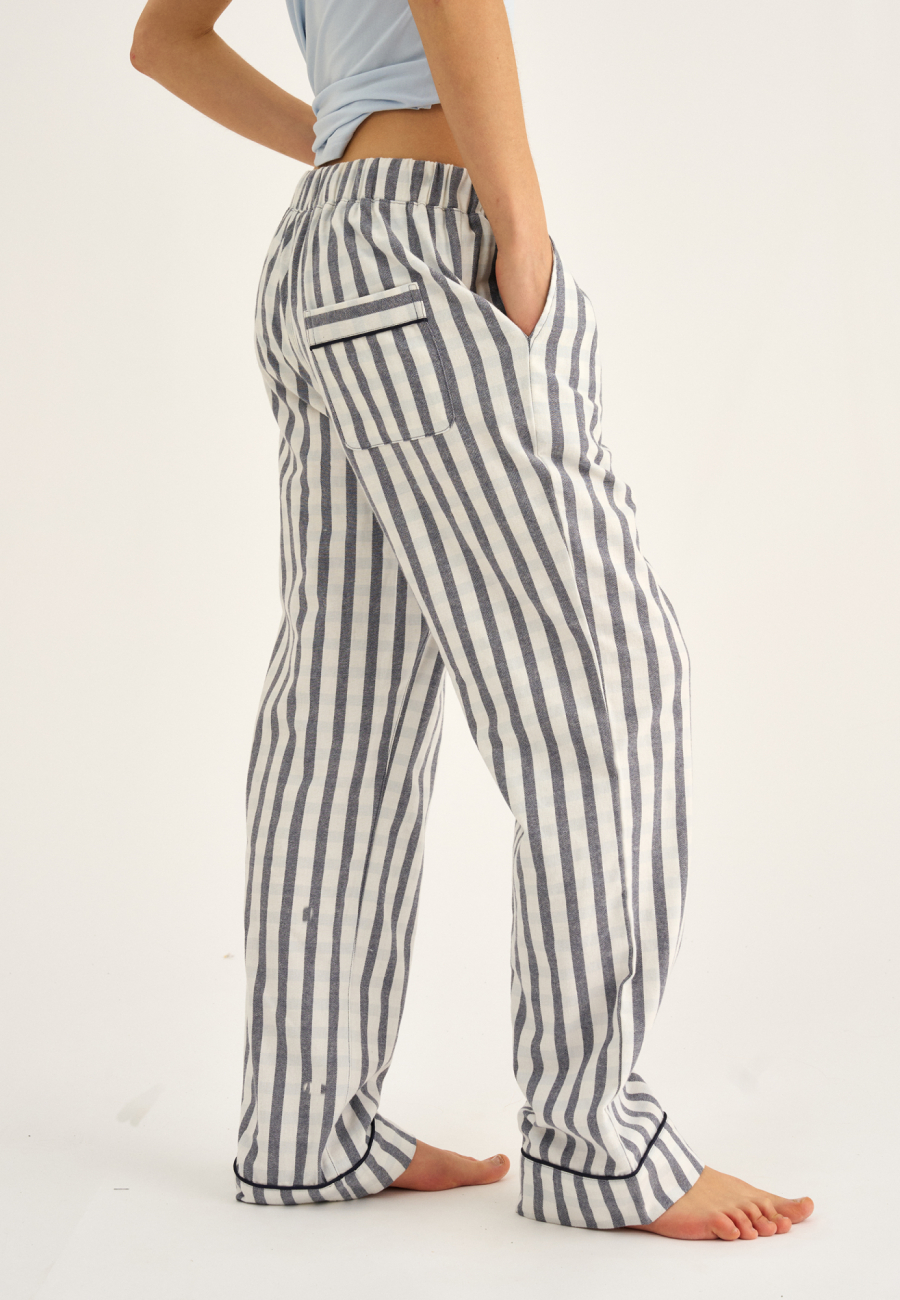 Pyjamasbukser | 100% økologisk bomuld | Navy stribet -JBS of Denmark Women