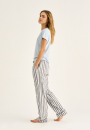Pyjamasbukser | 100% økologisk bomuld | Navy stribet -JBS of Denmark Women