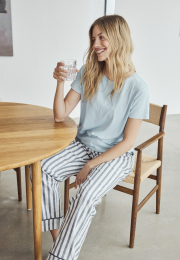 Pyjamasbukser | 100% økologisk bomuld | Navy stribet -JBS of Denmark Women