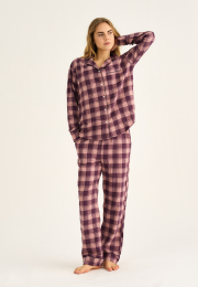 Pyjamasbukser | 100% økologisk bomuld | Rosa ternet -JBS of Denmark Women