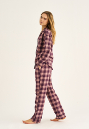 Pyjamasbukser | 100% økologisk bomuld | Rosa ternet -JBS of Denmark Women