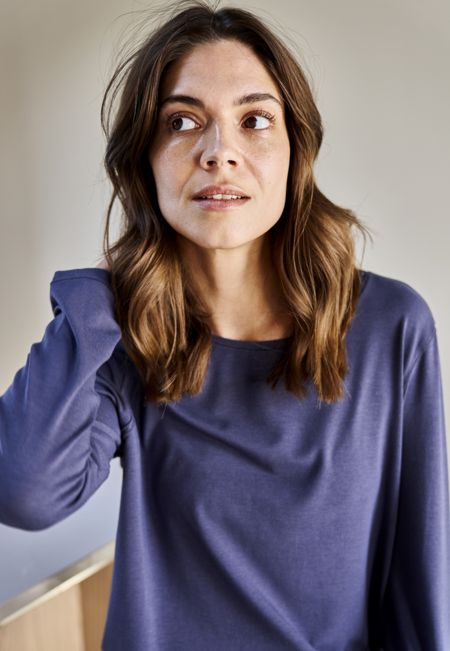 Langærmet t-shirt | Bambusviskose | Lavendel -JBS of Denmark Women