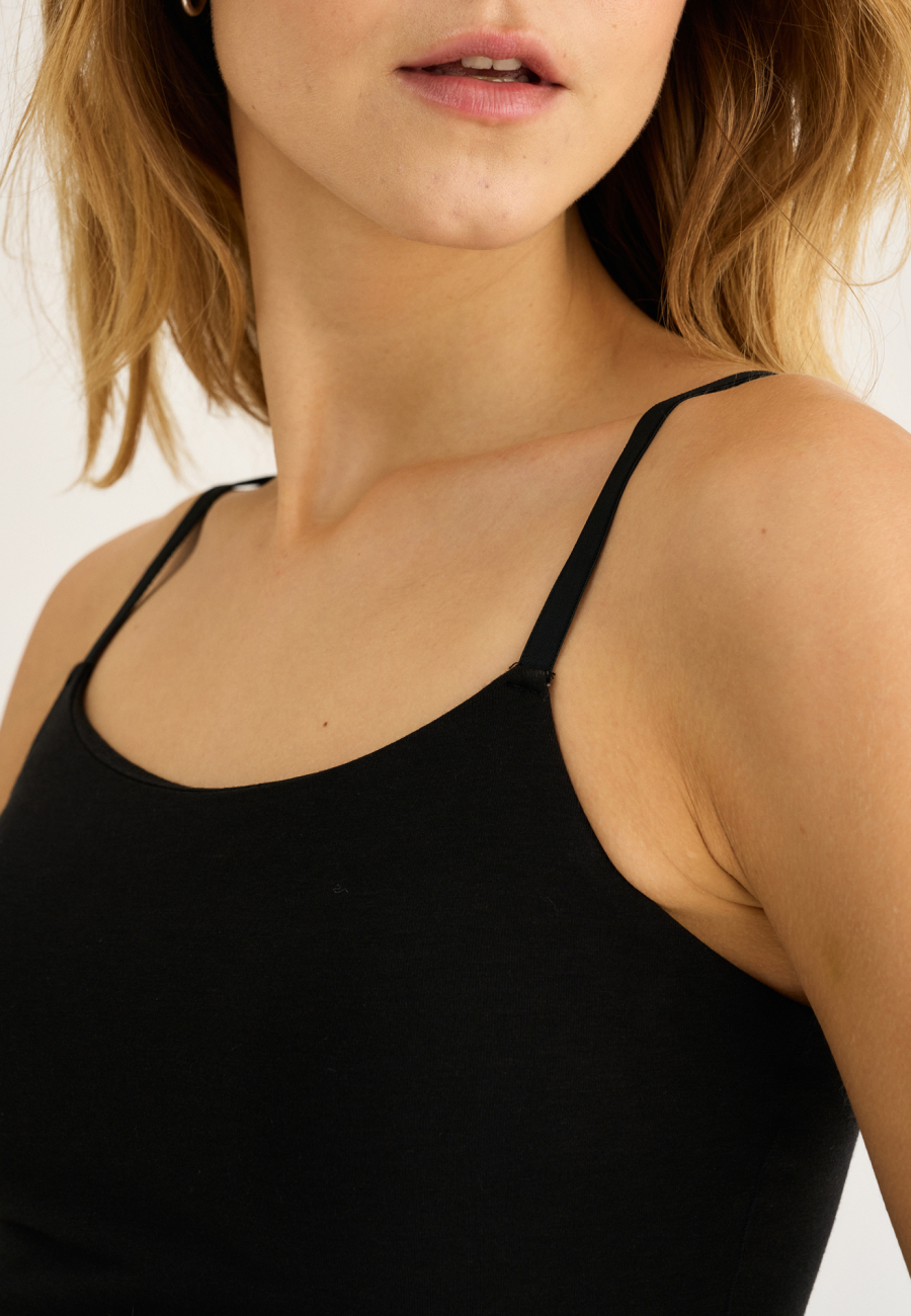 Stroptop m. support | Bambusviskose | Sort -JBS of Denmark Women