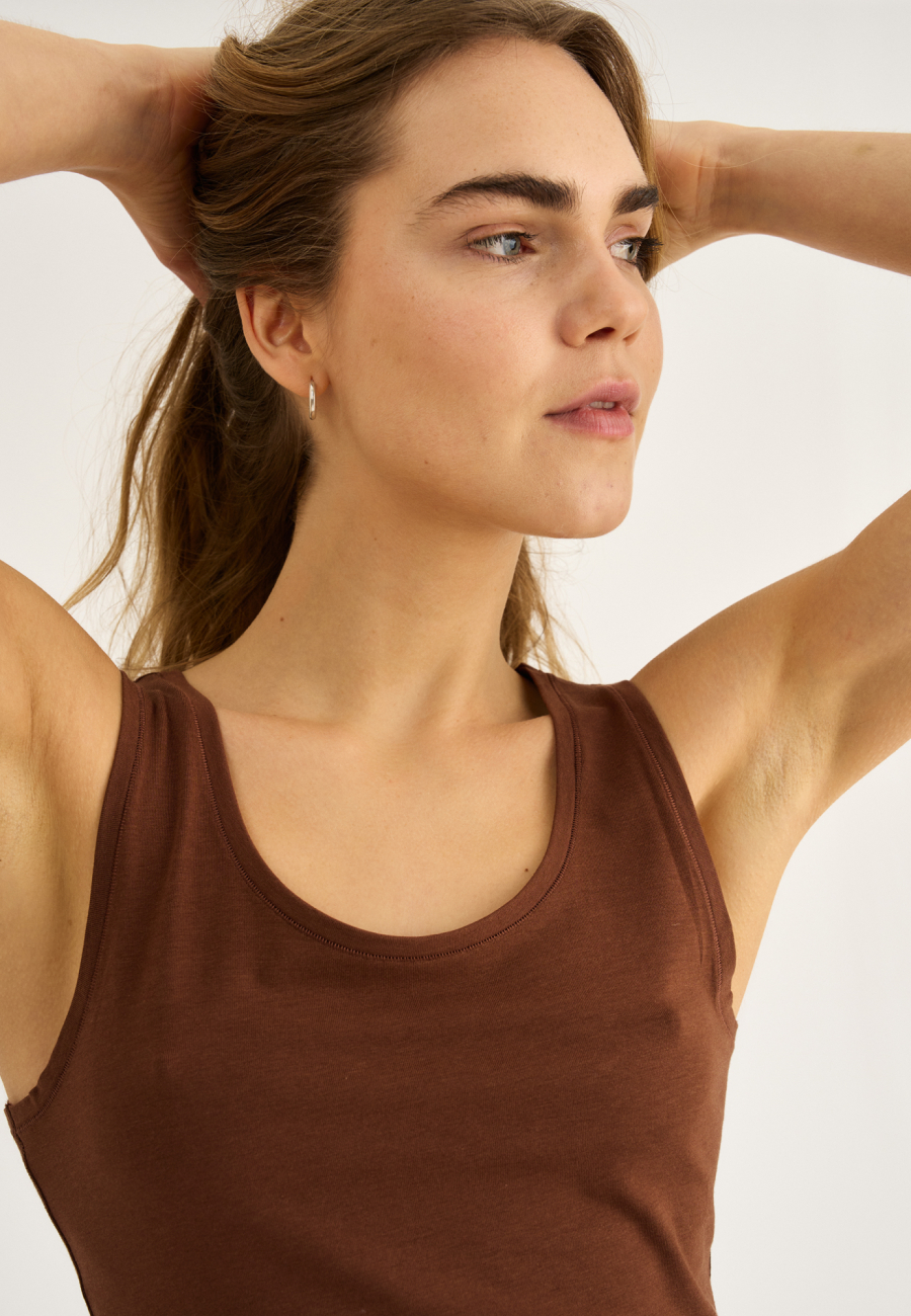 Tanktop |  Bambusviskose | Brun -JBS of Denmark Women