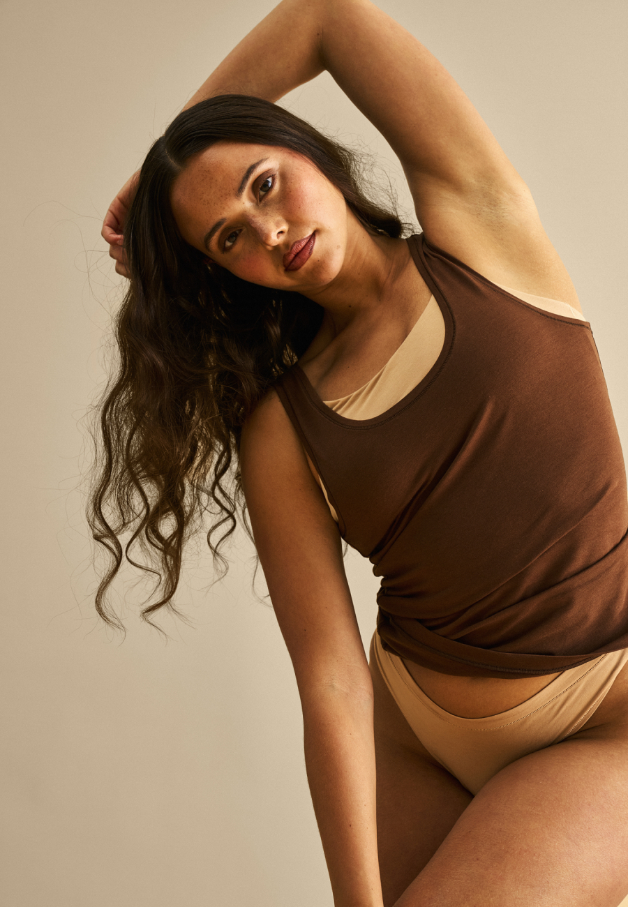 Tanktop |  Bambusviskose | Brun -JBS of Denmark Women