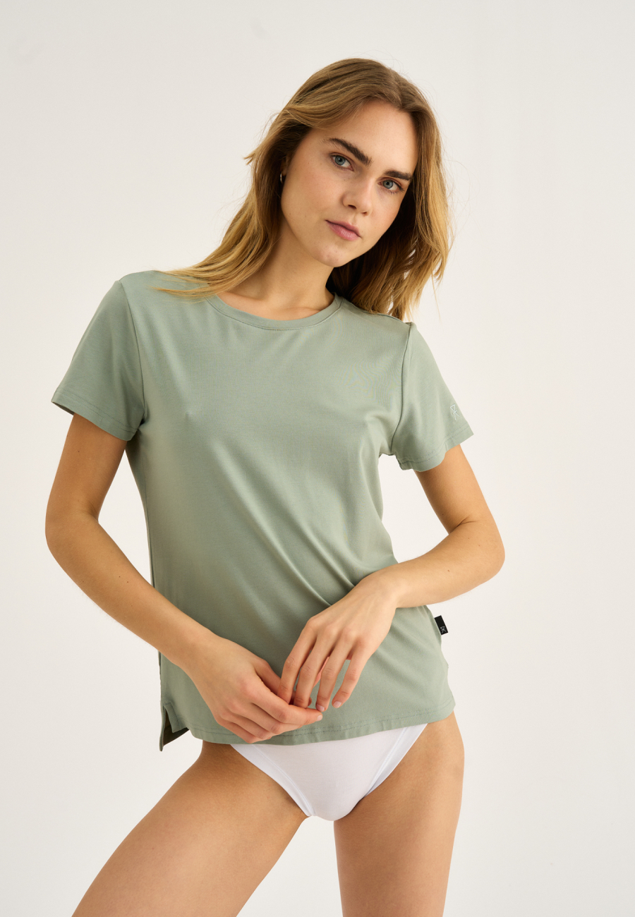 T-shirt |  Bambusviskose | Grøn -JBS of Denmark Women