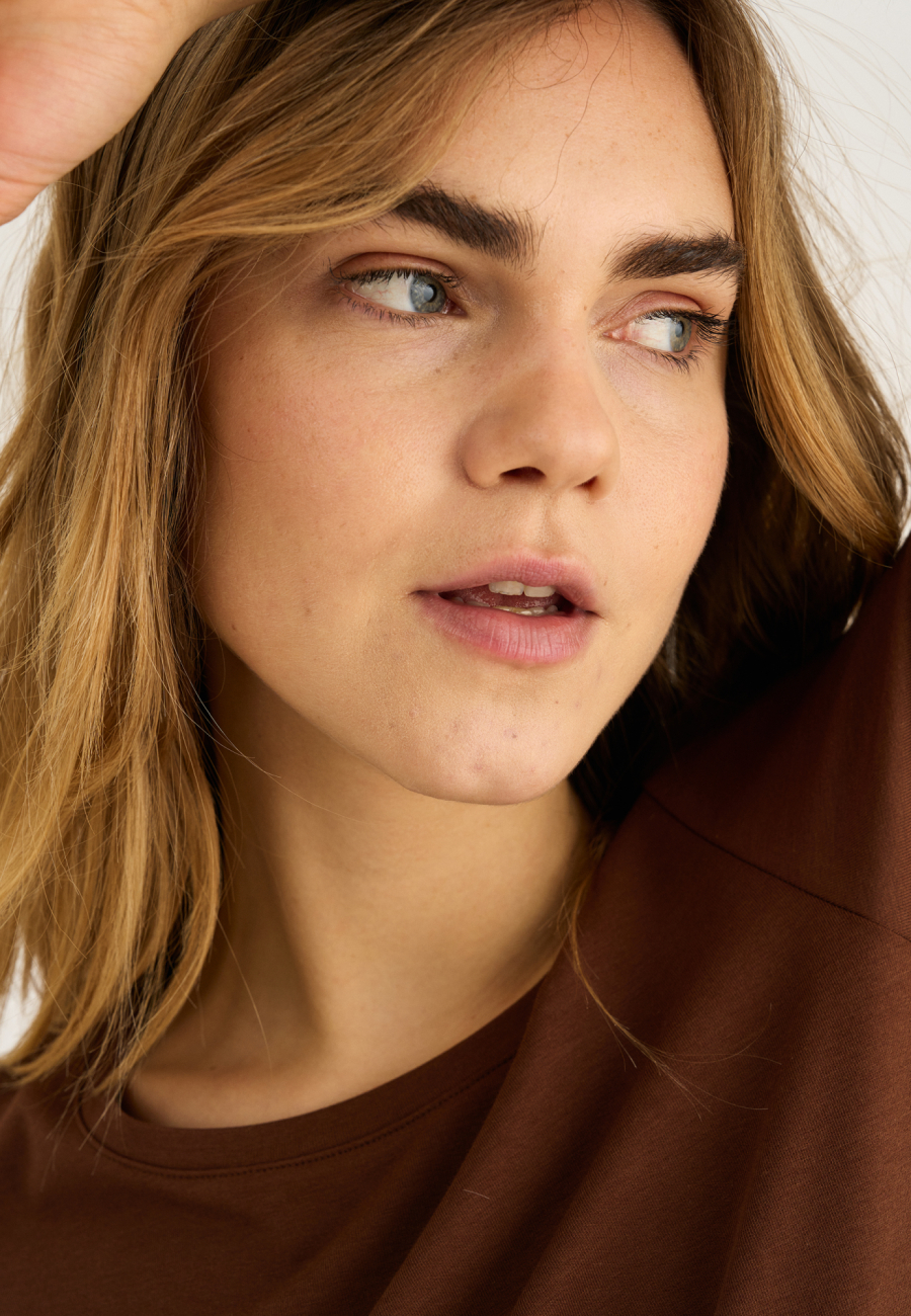 T-shirt |  Bambusviskose | Brun -JBS of Denmark Women