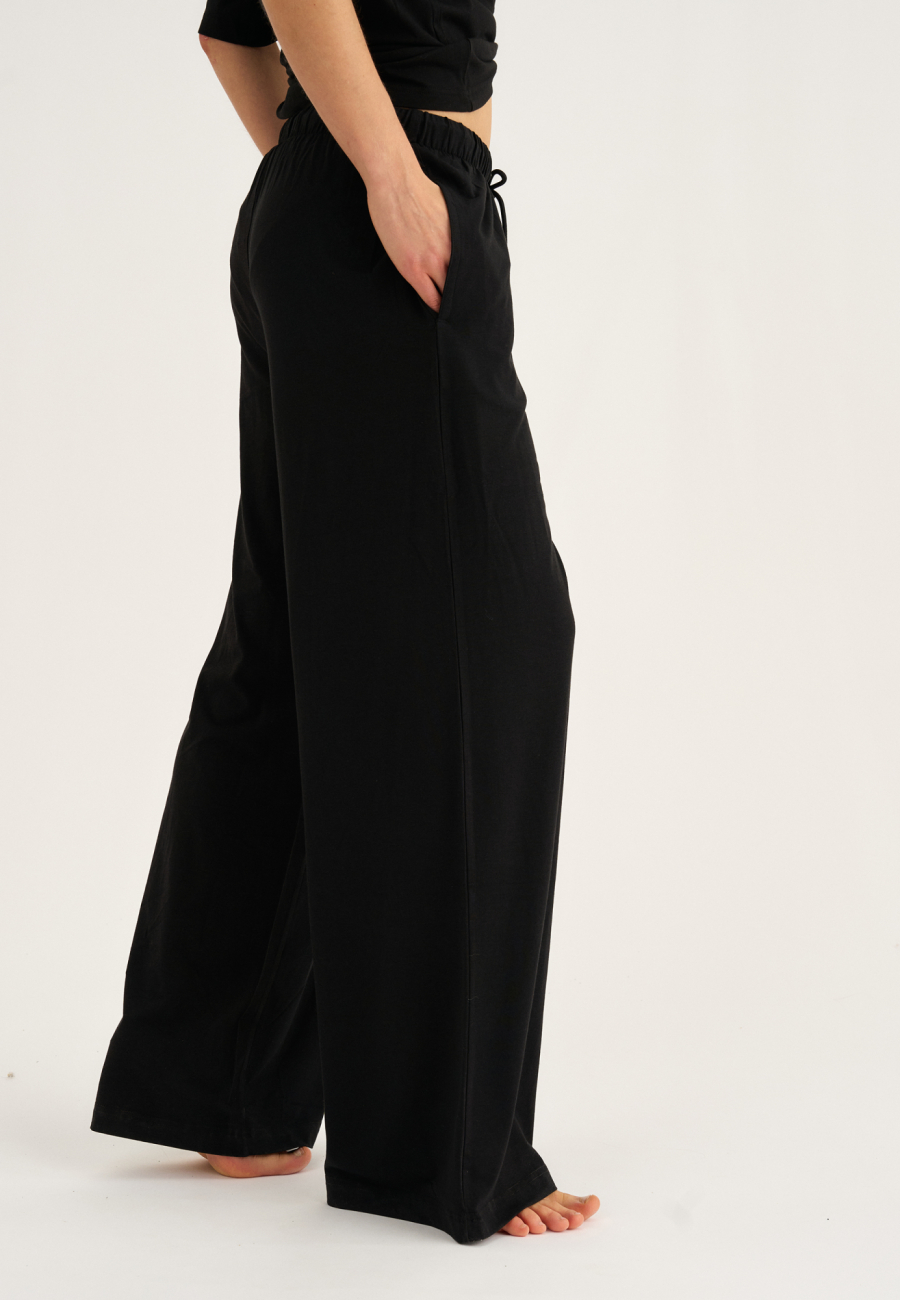 Bukser m. lige ben | Bambusviskose | Sort -JBS of Denmark Women