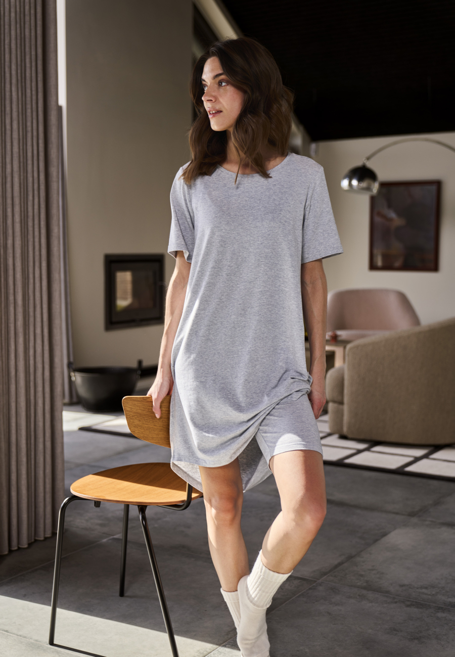 Big shirt, Bambusviskose, Grå