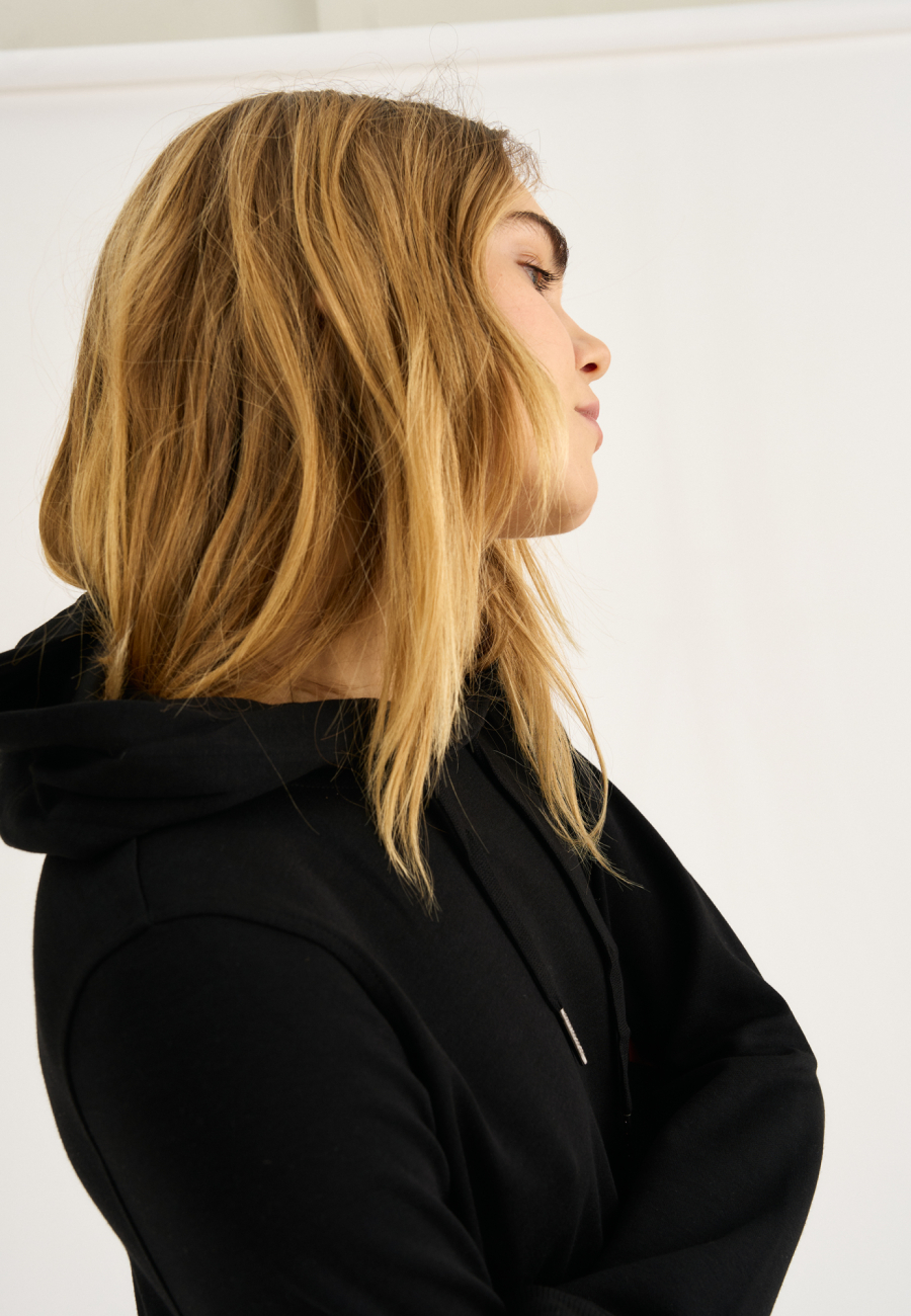 Kjole med hætte | Bambusviskose | Sort -JBS of Denmark Women