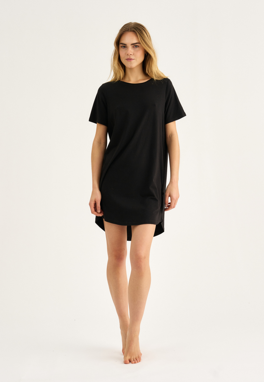 Big shirt, Bambusviskose, Sort