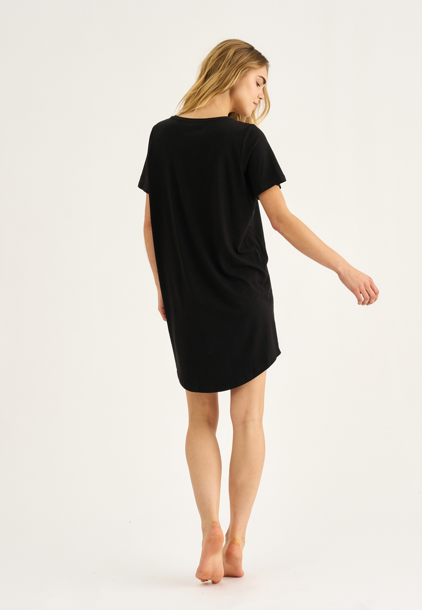 Big shirt, Bambusviskose, Sort