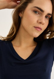 T-shirt v-neck | Bambusviskose | Navy -JBS of Denmark Women