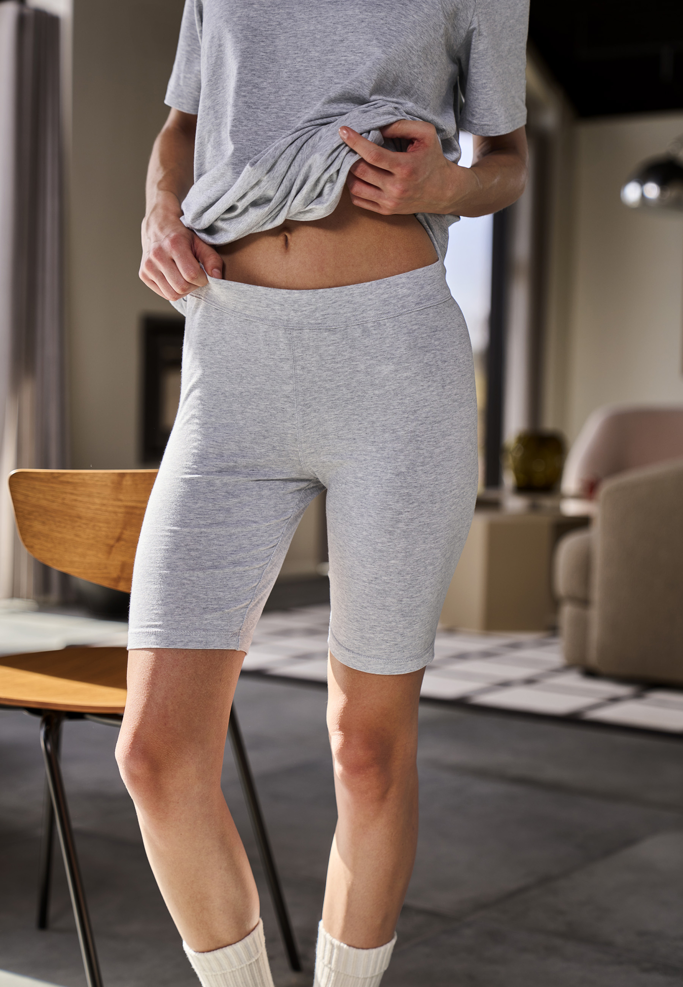 Indershorts, Bambusviskose, Grå