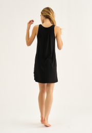 Kjole med brede stropper | Bambusviskose | Sort -JBS of Denmark Women