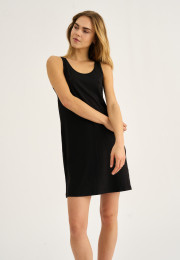 Kjole med brede stropper | Bambusviskose | Sort -JBS of Denmark Women