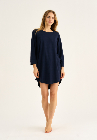 Big shirt m. lange ærmer | Bambusviskose | Navy -JBS of Denmark Women