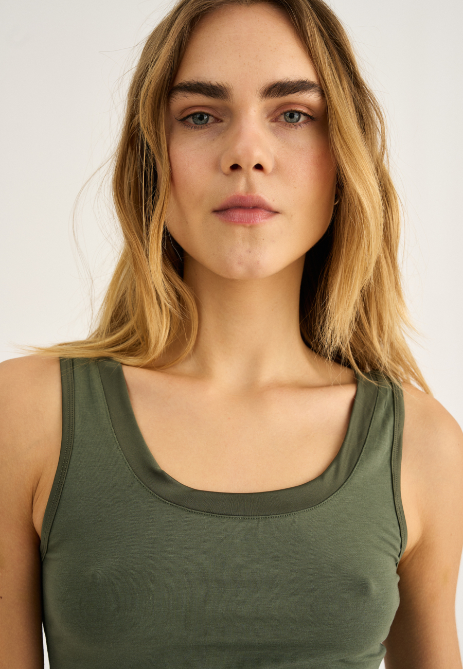 Tanktop | Økologisk bambusviskose | Grøn -JBS of Denmark Women