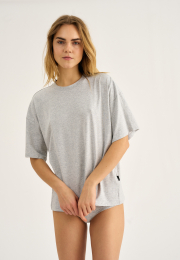 Oversized Tee | Bambusviskose | Grå -JBS of Denmark Women