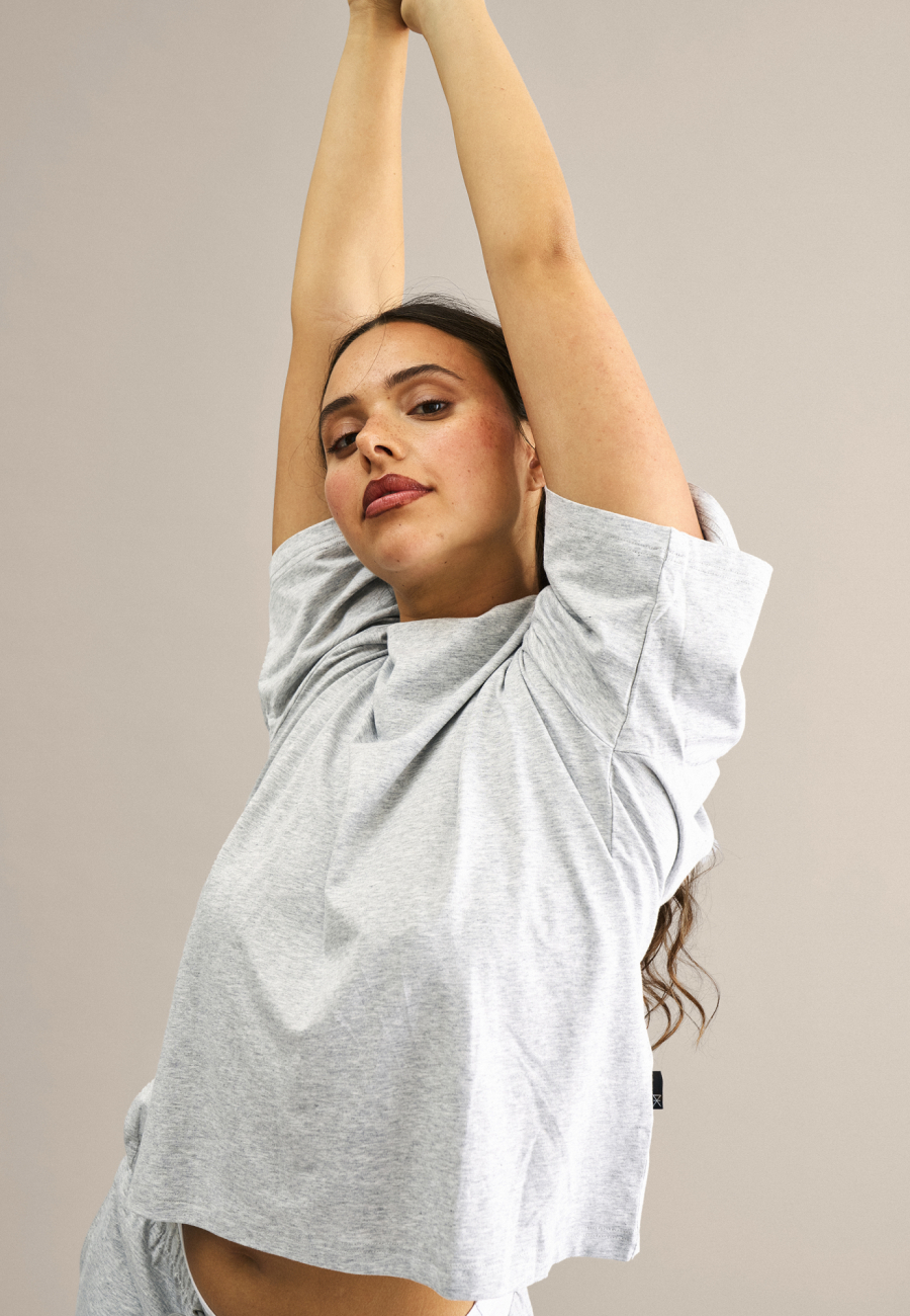 Oversized Tee | Bambusviskose | Grå -JBS of Denmark Women