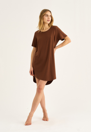 Big shirt |  Bambusviskose | Brun -JBS of Denmark Women