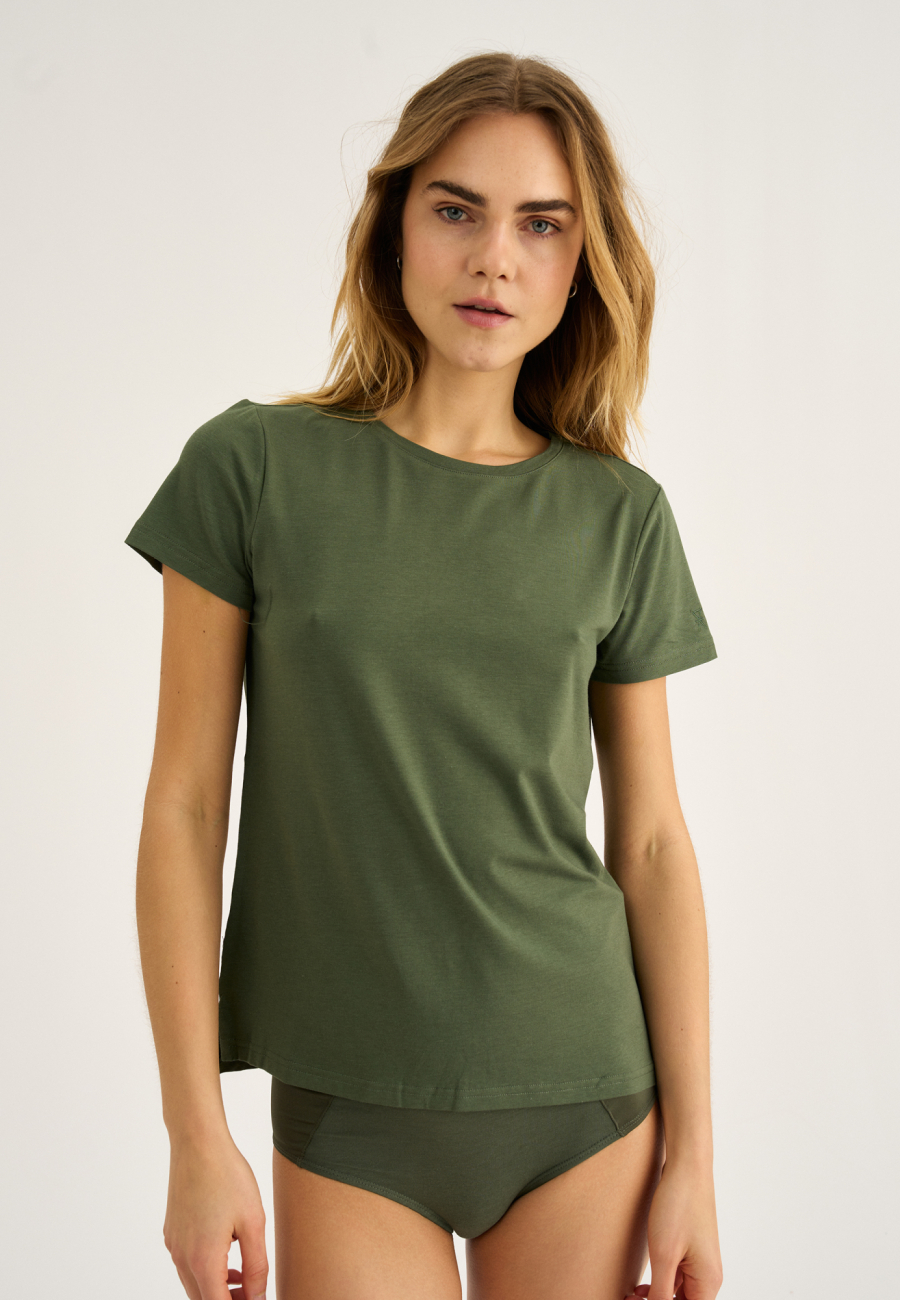 T-shirt |  Bambusviskose | Grøn -JBS of Denmark Women
