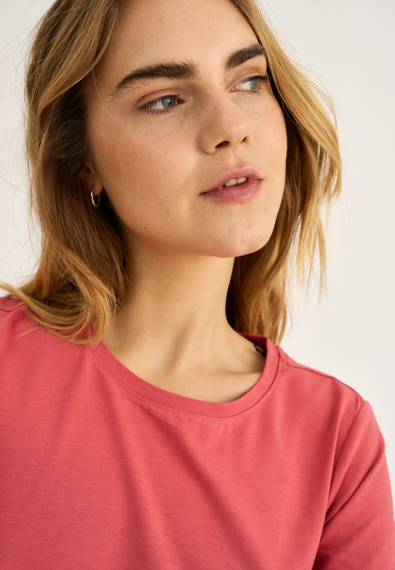 T-shirt, Bambusviskose, Rød
