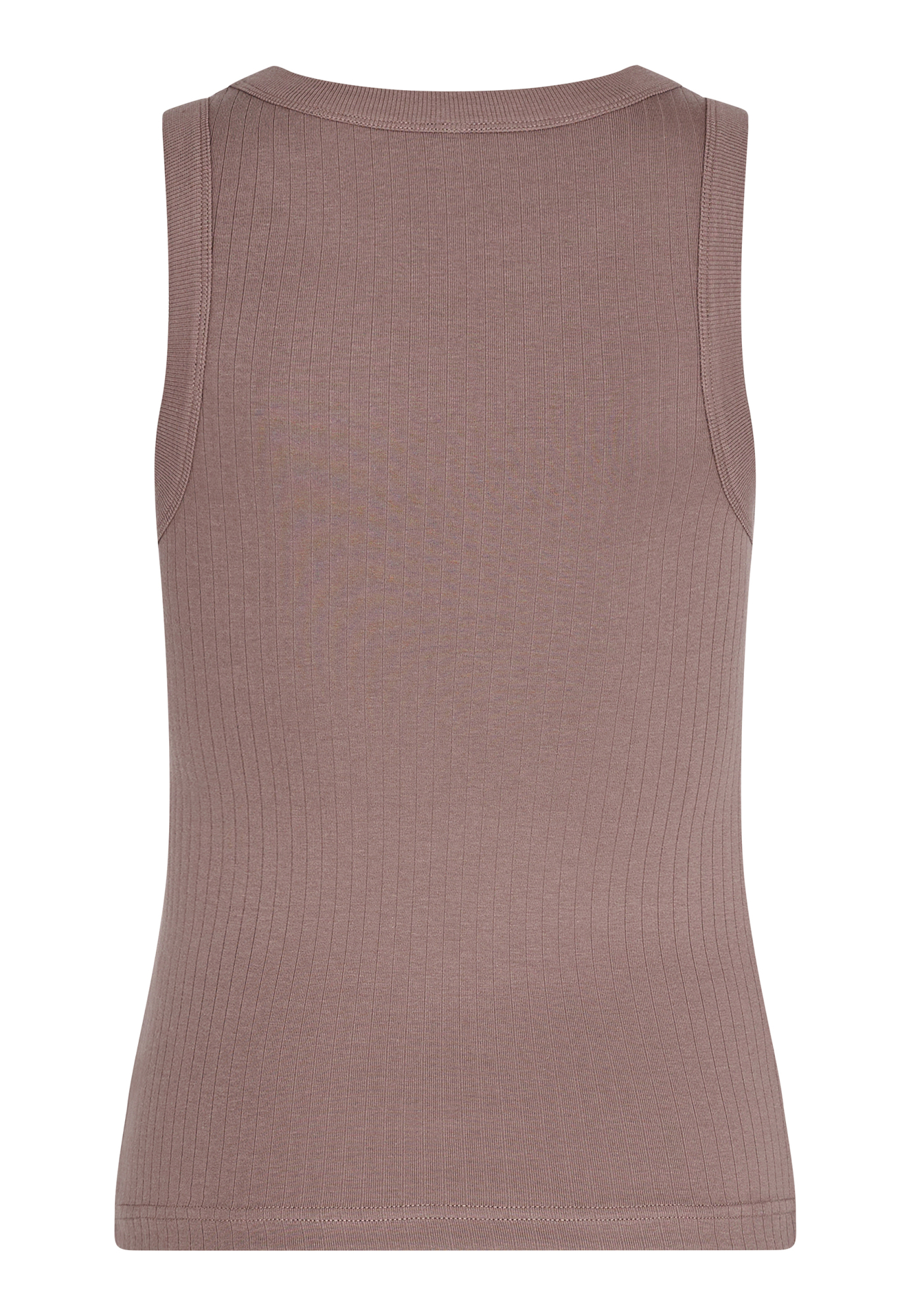 Rib tanktop, Bambusviskose, Brun