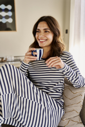 Rib trøje | Bambusviskose | Blåstribet -JBS of Denmark Women