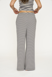 Rib bukser m. lige ben | Bambusviskose | Blåstribet -JBS of Denmark Women