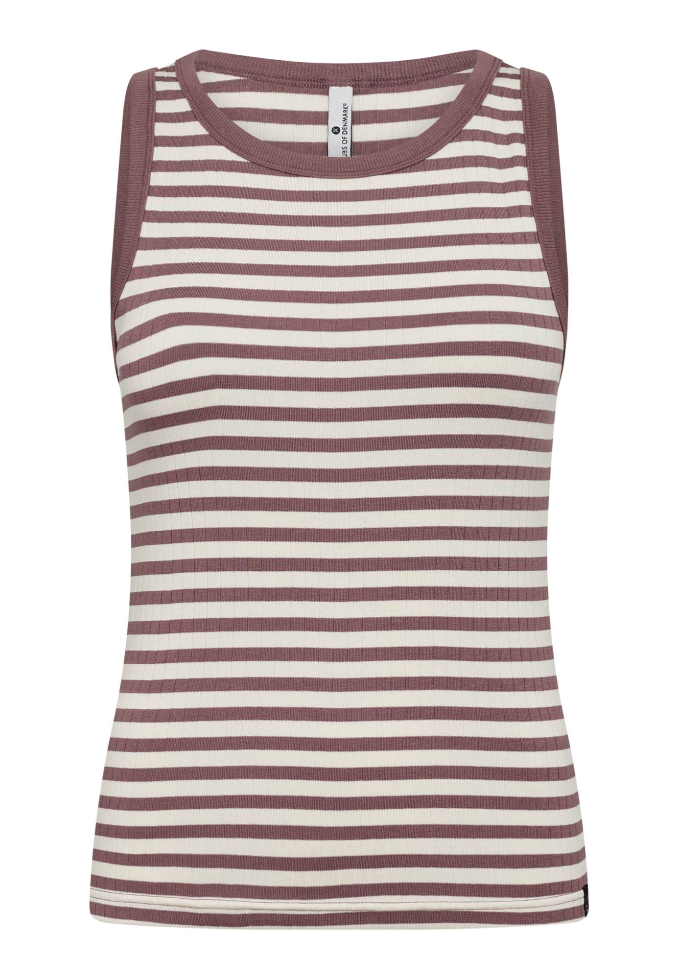 Rib tanktop, Bambusviskose, Rosa stribet