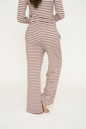Rib bukser m. lige ben | Bambusviskose | Rosa stribet -JBS of Denmark Women