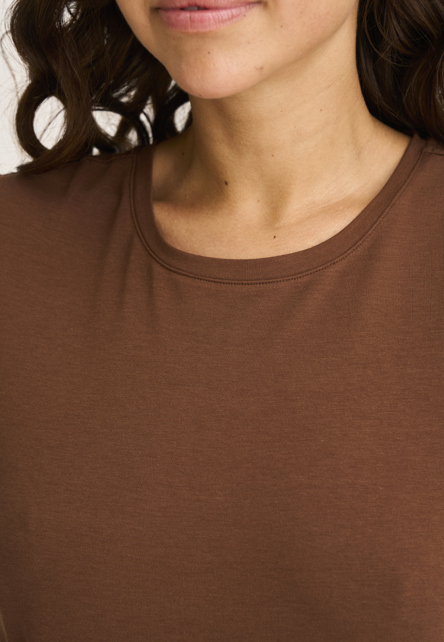 T-shirt |  Bambusviskose | Brun -JBS of Denmark Women