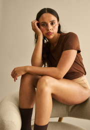 T-shirt |  Bambusviskose | Brun -JBS of Denmark Women