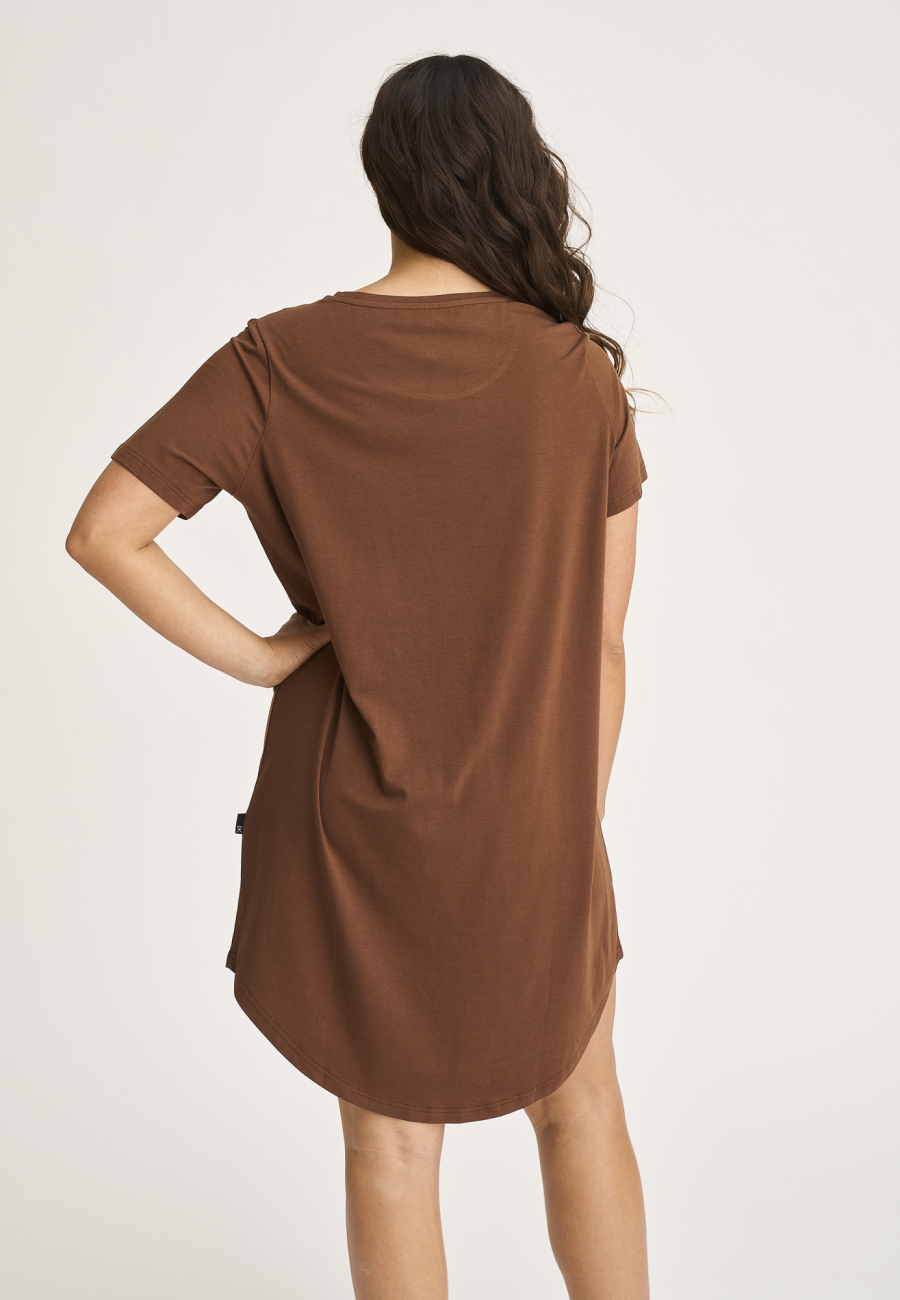 Big shirt |  Bambusviskose | Brun -JBS of Denmark Women