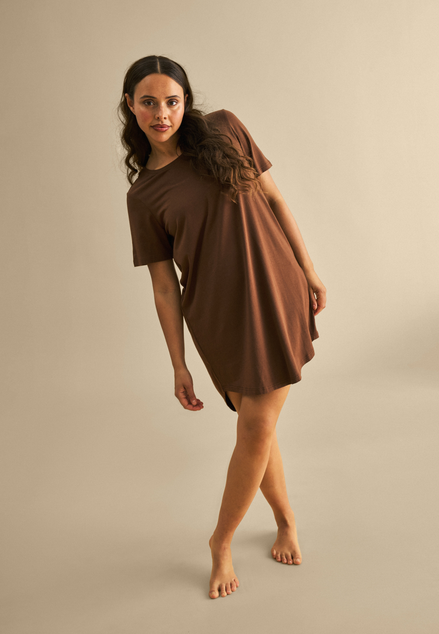 Big shirt |  Bambusviskose | Brun -JBS of Denmark Women