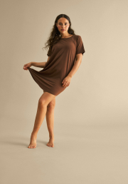 Big shirt |  Bambusviskose | Brun -JBS of Denmark Women