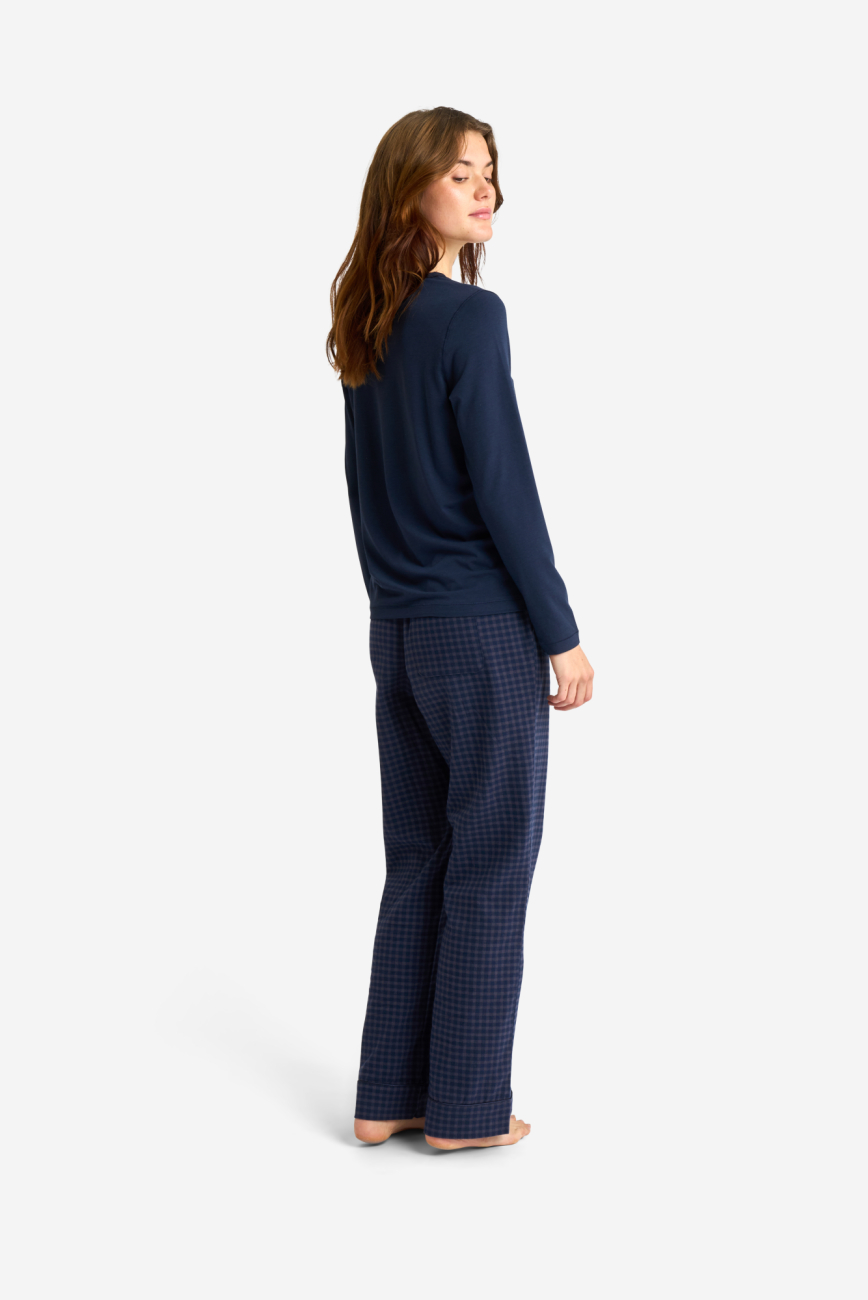 Langærmet t-shirt | Bambusviskose | Navy -JBS of Denmark Women